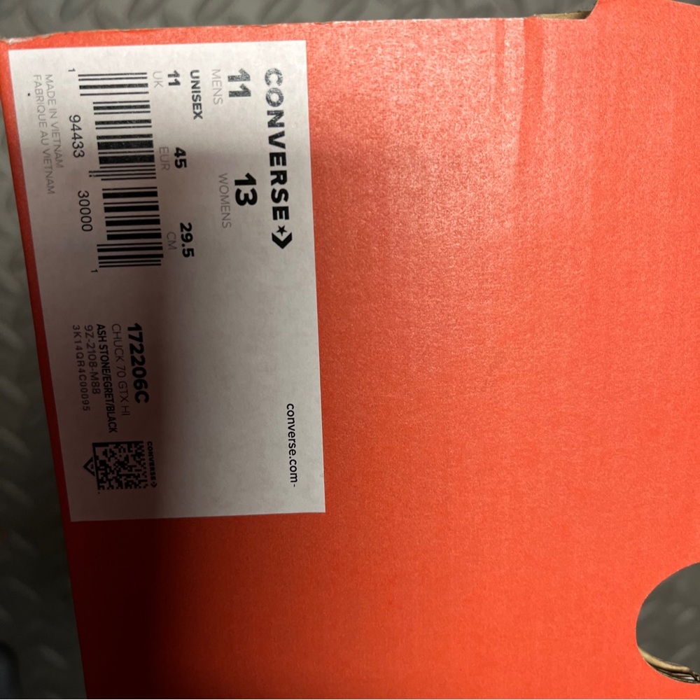 Men's Converse Chuck 70 Hi GTX Gore-Tex Shoes Gray 172206C Limited Winte… - Picture 8 of 8